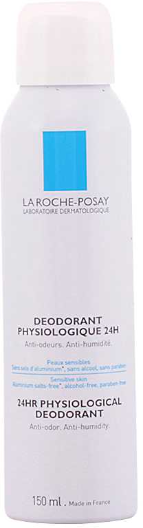 La Roche Posay Physiological Dezodorantas 24h Purškiklis purškiamas dezodorantas jautriai odai, 150 ml