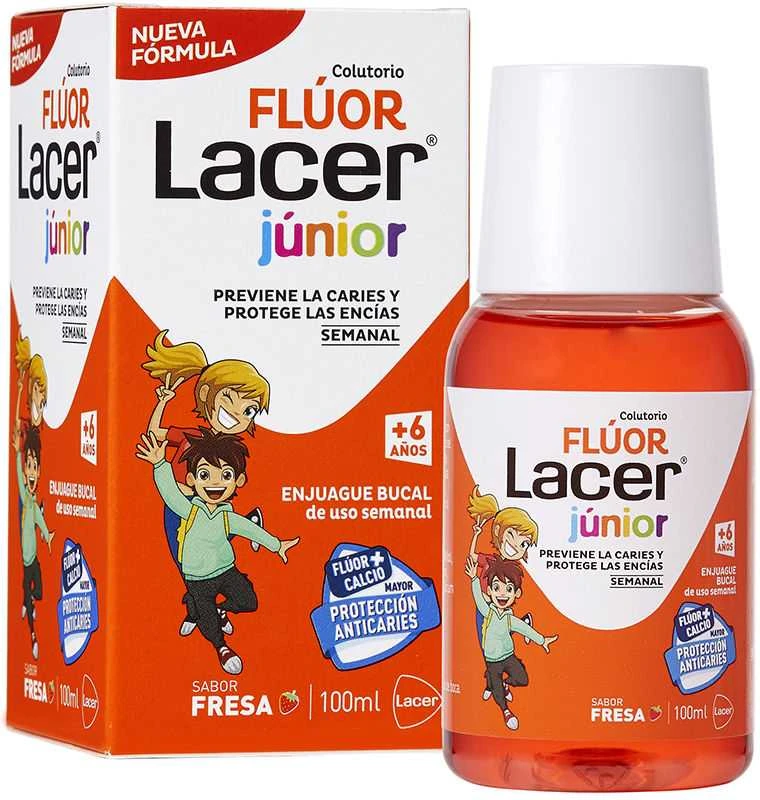 Lacer™ Fluoridas 0,2 braškių burnos skalavimo skystis 100ml