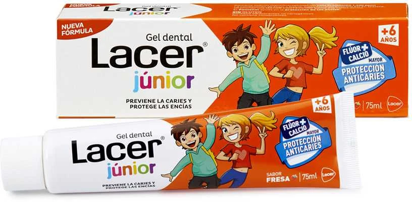 "Lacer Junior" dantų gelis 75ml braškių