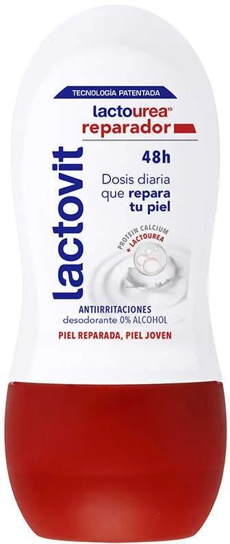 Lactovit Lactourea rutulinis dezodorantas su raudona apačia