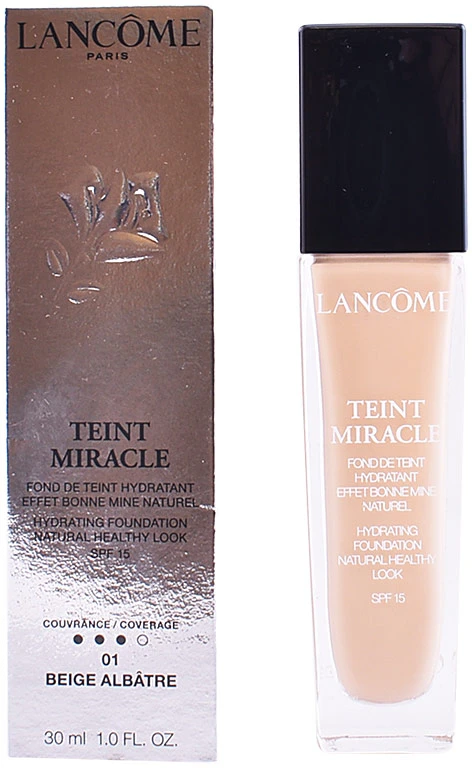 Makiažo pagrindas Lancome Teint Miracle N° 01 Sable albâtre SPF15, 30 ml