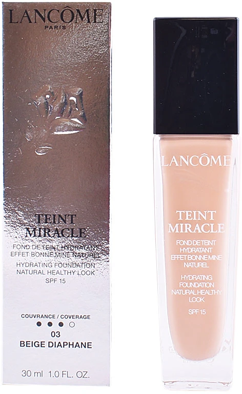 Makiažo pagrindas Lancome Teint Miracle N° 03 Beige Diaphane SPF15, 30 ml