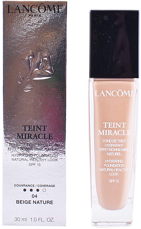 Makiažo pagrindas Lancome Teint Miracle N° 04 Beige nature SPF15, 30 ml