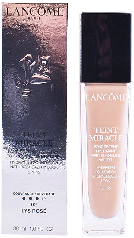 Makiažo pagrindas Lancome Teint Miracle N° 02 Lys rosé SPF15, 30 ml