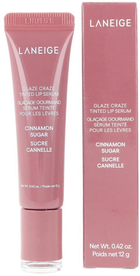 Laneige Glaze Craze Tinted Lip Serum lūpų balzamas-serumas su atspalviu, atspalvis: Cinnamon Sugar, 12 g