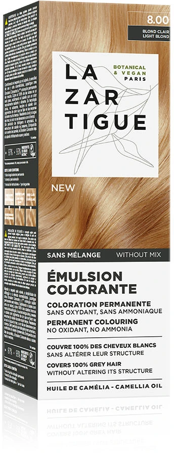 Lazartigue La Couleur Absolue Permanent Hair Dye 8.00 Light Blond, 60 ml