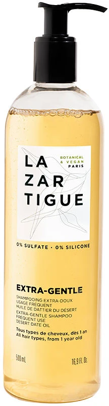 Lazartigue Extra-Gentle plaukų šampūnas, švelnus valomasis, 500 ml