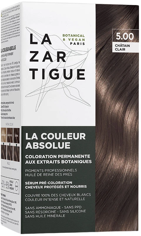 Lazartigue, La Couleur Absolue, Permanent Hair Dye, 5.00 Light Chestnut, 143 ml