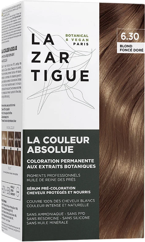 Lazartigue La Couleur Absolue Permanent Hair Dye 6.30 Golden Dark Blond, 143 ml