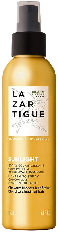 Lazartigue Sunlight Purškiklis Hair Lightening Purškiklis Lightening Skirtas šviesiems plaukams To šviesiai rudas , 150 ml