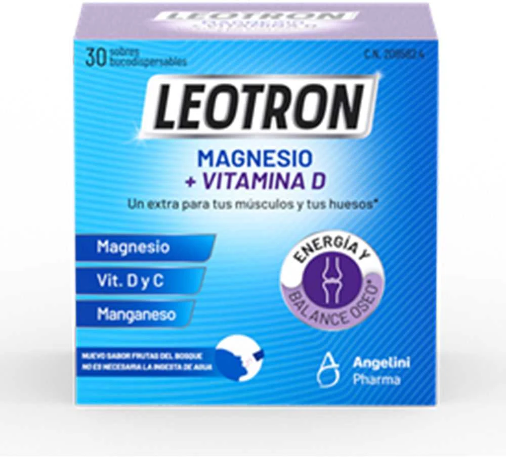 Leotron Magnesium+Vitamin D maisto papildas magnis su vit D 30 vnt