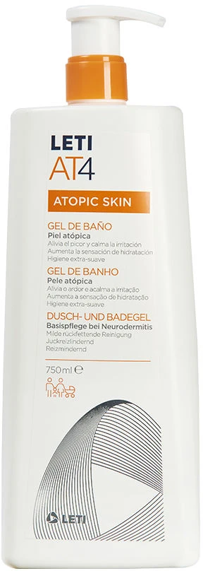 Leti At4 Vonios gelis su lipidais 750ml