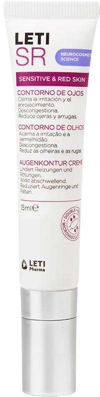 Leti SR Anti-Redness Eye Contour rausvumą mažinantis paakių kontūro kremas, 15 ml
