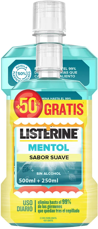Dantų šepetėlis Listerine "Listerina Zero" burnos skalavimo skystis 500+250ml