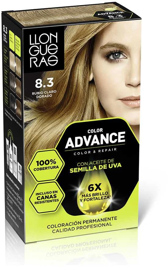 Llongueras Color Advance 8,3-Rubio Claro Dorado 1 U