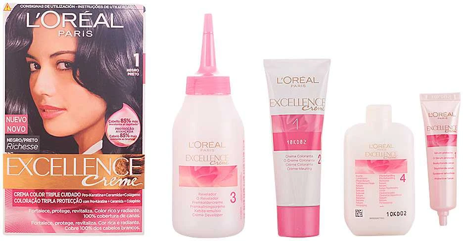 L'Oreal Excellence plaukų dažų rinkinys juodas