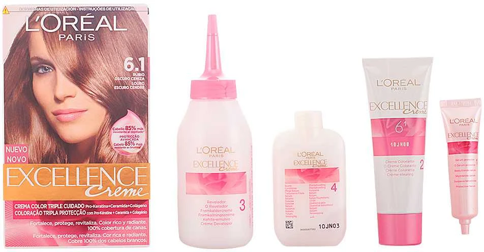 Ilgalaikiai dažai Excellence L'Oreal Make Up Tamsi pelenų blondinė