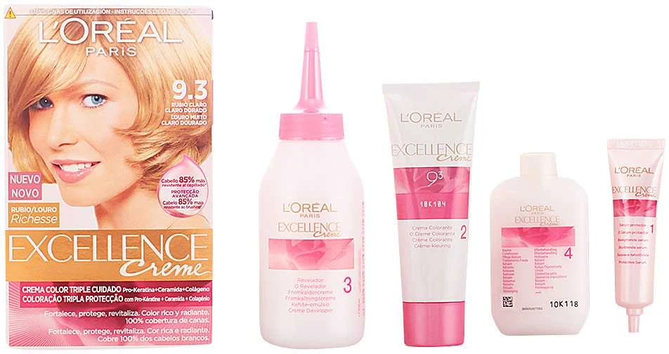 L'Oreal Excellence dažų rinkinys su visais priedais 9.3