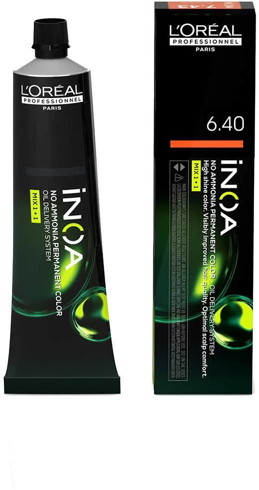 L‘Oreal Professionnel iNOA plaukų dažai | spalva: 6.4 - Intense Dark Copper Blonde, 60 ml