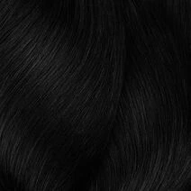 L'Oreal iNOA 1 Black plaukų spalvos pavyzdys