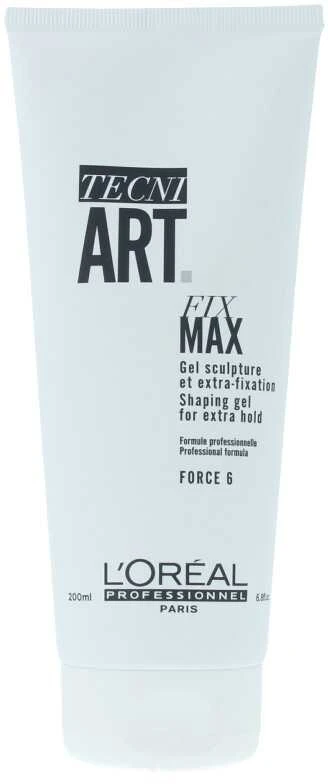 Stiprios fiksacijos plaukų želė L'oreal Professionnel Tecni Art Fix Max Gel 200 ml