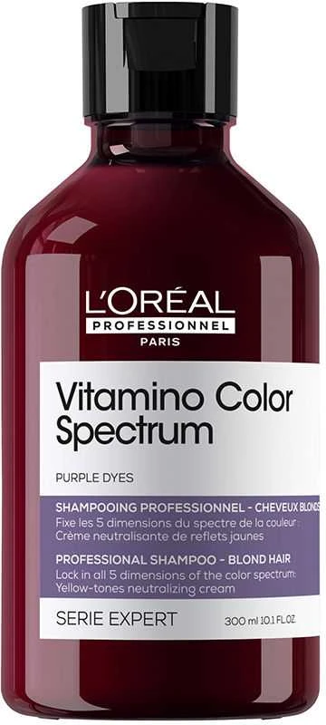 L'Oreal Professionnel Vitamino Color Spectrum Žalias Hair Šampūnas For Neutralisation Of Geltona Tones, 300 ml