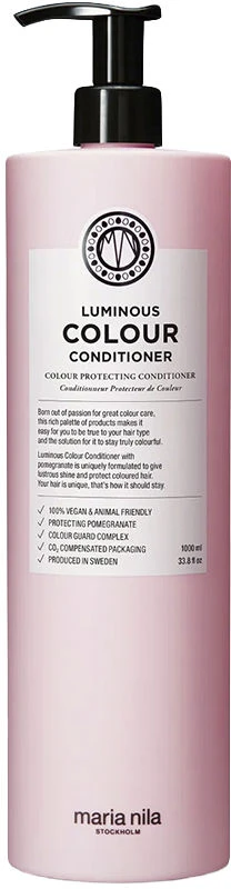 Maria Nila Luminous Colour Cruelty Free Hair Conditioner For Spalvą išsaugantis, 1000 ml