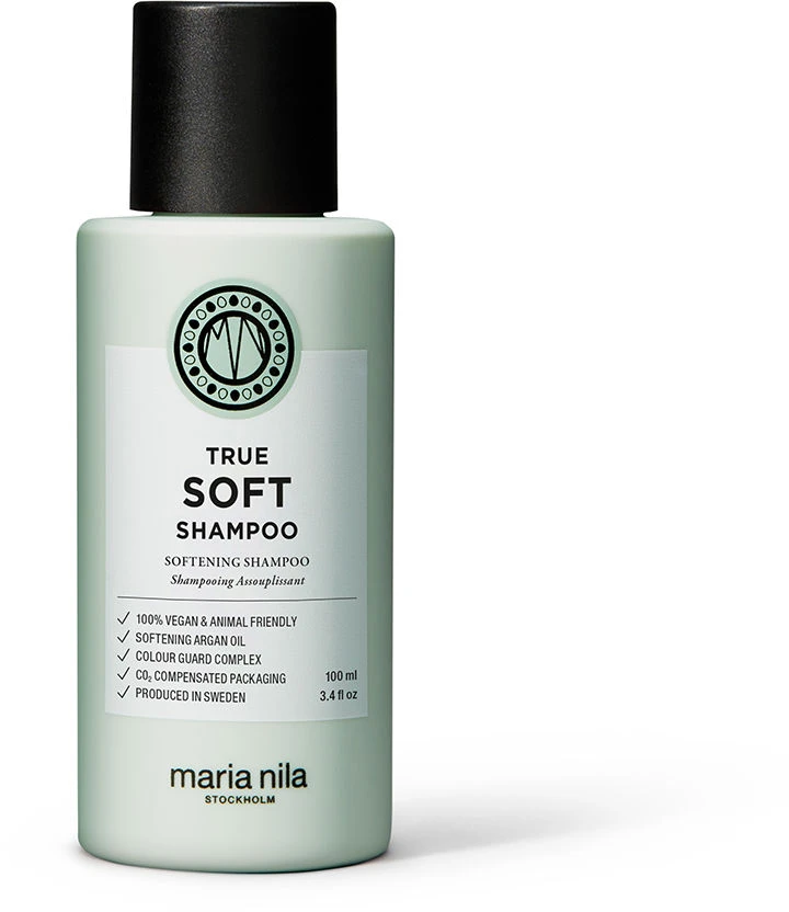 Maria Nila True Soft Cruelty Free plaukų šampūnas drėkinimui, 100 ml