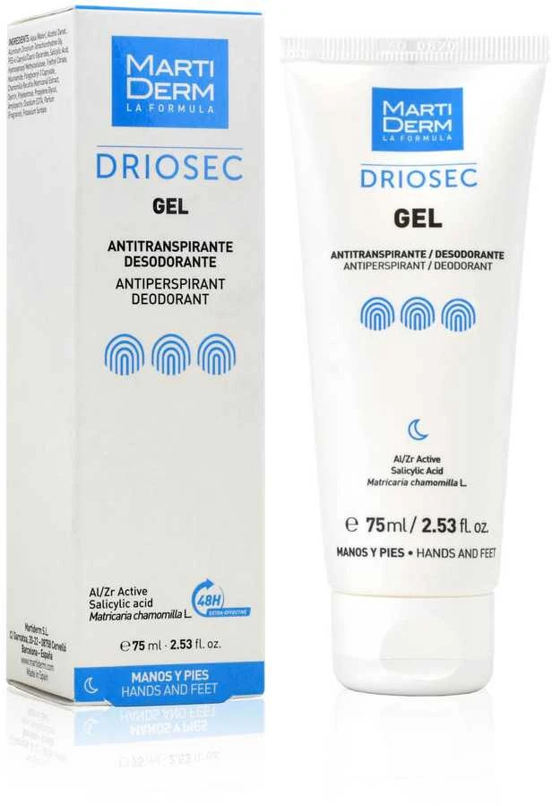 "Martiderm Driosec" gelio dezodorantas rankoms ir pėdoms 75ml