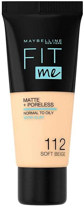 Maybelline FIT ME FDT MATTE.TB.NU 112 Soft Bei Vamzdelis Skystis 30 ml