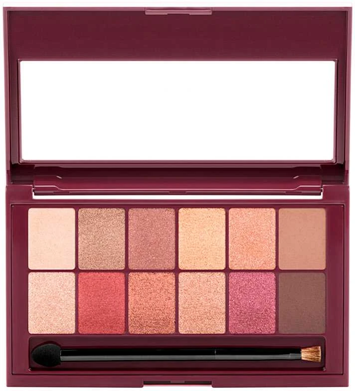 Maybelline MAY ES BURGUNDY BAR PALETTE NU 4 Burgun akių šešėliai Raudona Blizgučiai, Matinis