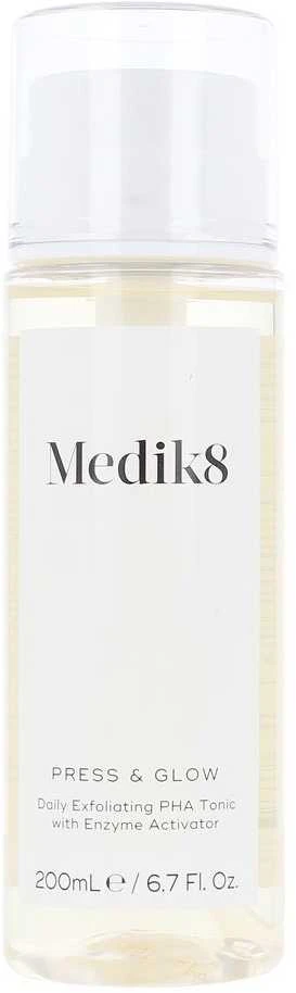 Medik8 Press & Glow Daily Exfoliating PHA Tonikas šveičiamasis veido tonikas, 200 ml