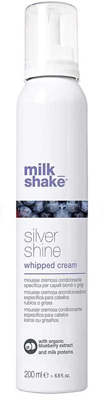 plaukų putos šviesiems ir žiliems plaukams Milk shake Sidabrinis Shine Whipped Creamy Conditioning Mousse 200ml