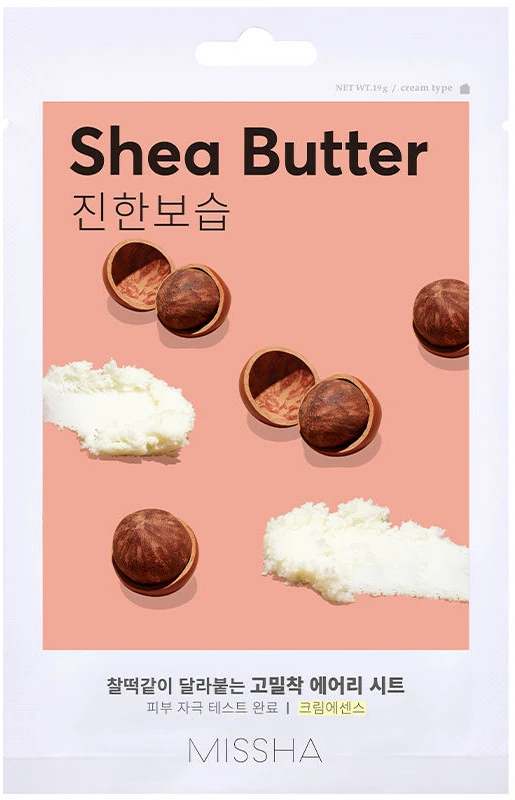 Missha Airy Fit Sheet Mask Sviestmedžių aliejumi 1 U