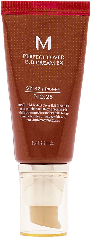 Missha M Perfect Cover BB Cream 25 Warm Beige SPF42/PA+++ BB kremas, 20 ml