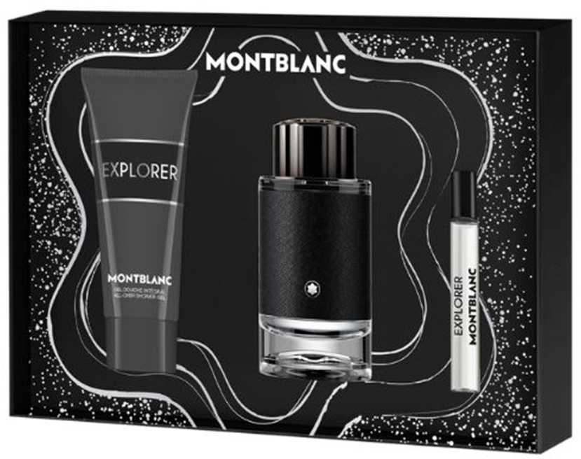 Montblanc Explorer rinkinys vyrams (kvepalai EDP, 100 ml + dušo želė, 100 ml + kvepalai EDP, 7,5 ml)
