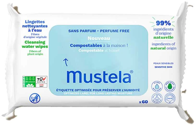 Mustela Biodegradable Wipes 60 Units