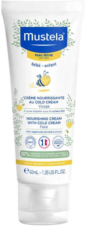 "Mustela Baby Cold Kreminis" apsauginis kremas "Nutri-Protective Kreminis" 40ml