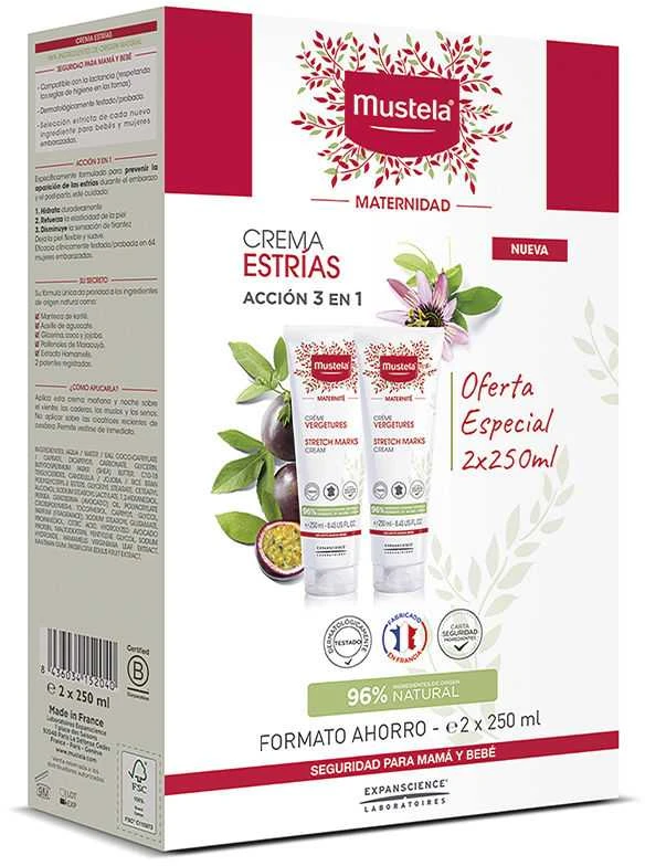 "Mustela" kremas nuo strijų 2x250ml