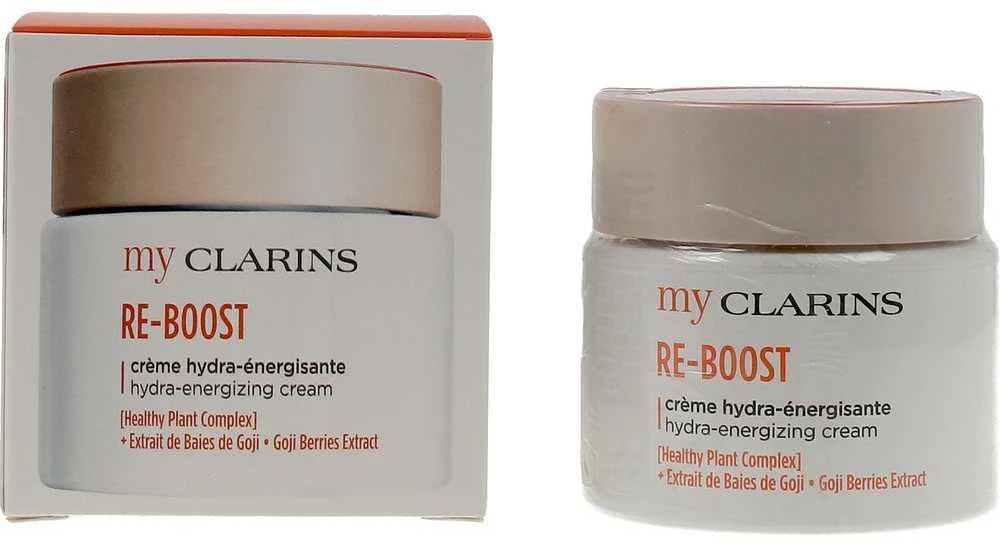 Clarins My Clarins Re-Boost Hydra-Energizing Kreminis drėkinantis ir energijos suteikiantis kremas visų tipų veido odai, 50 ml