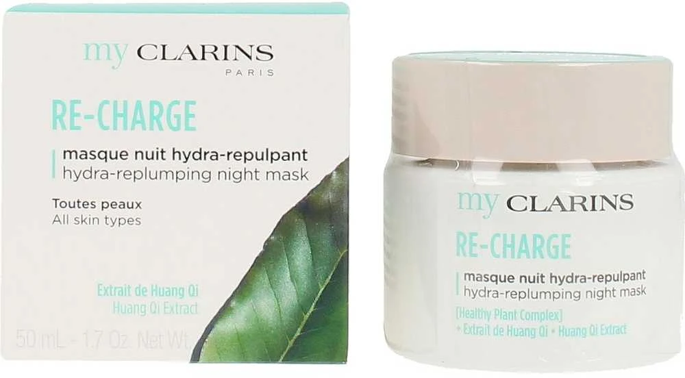 „Clarins Re Charge Hydra-Replumping“ naktinė kaukė, 50 ml