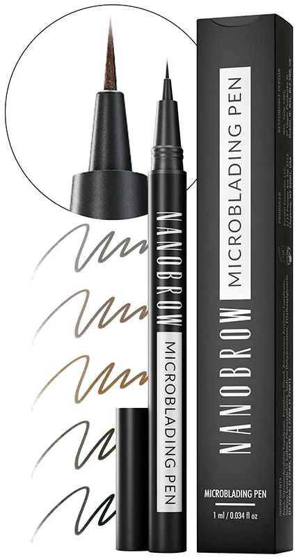 antakių pieštukas Nanobrow Microblading Pen Dark Skirtas šviesiems plaukams 1ml