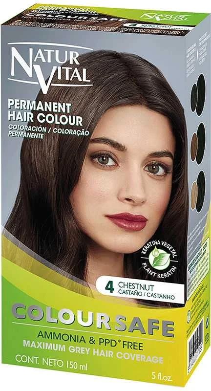 Natur Vital Coloursafe 4 kaštoniniai plaukų dažai