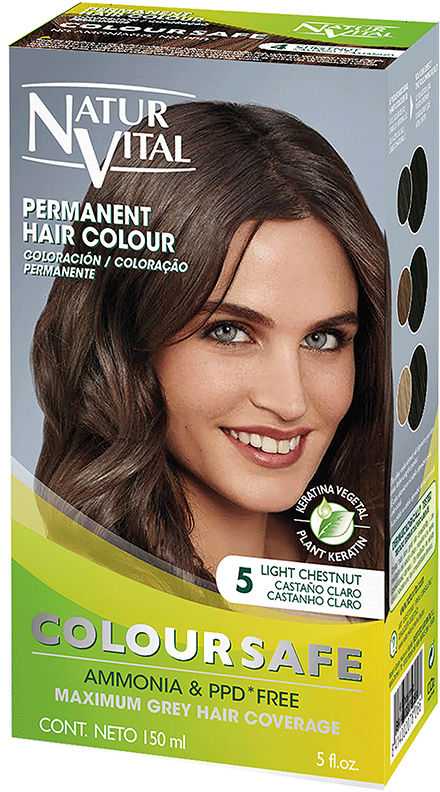 Naturaleza Y Vida Coloursafe Permanent Color 5 šviesiai rudas, 150 ml