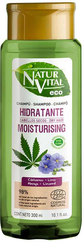 Naturvital Eco drėkinamasis kanapių ir sėmenų šampūnas 300ml