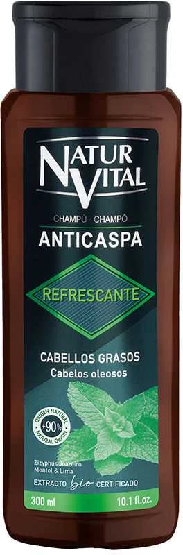 "Naturvital" gaivinamasis šampūnas nuo pleiskanų Riebiem plaukam 300ml