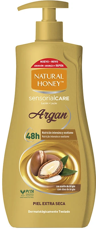Natural Honey Eliksyras Of Argan kūno losjonas 700ml su dozatorium