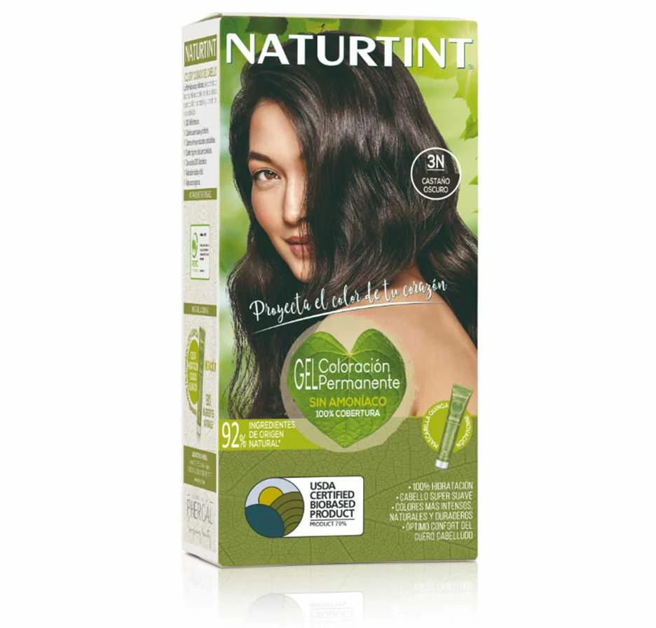 Naturtint 3N Dark chestnut plaukų dažų pakuotė