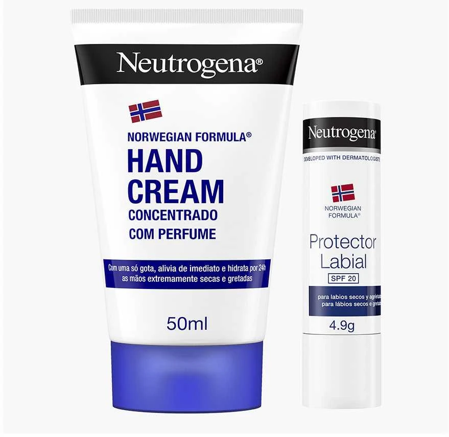 "Neutrogena" kvepiantis rankų kremas 50ml + lūpų priežiūros priemonė Spf 20 4,8g