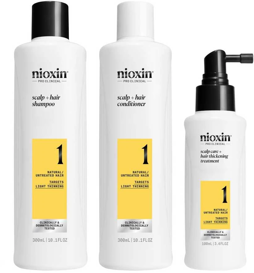 Nioxin Sistema 1 – Kit - Tratamiento Para Cabello Natural Con Debilitamiento Leve 3 U